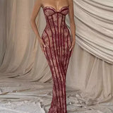 The Femme Fatale Lace Corset Gown