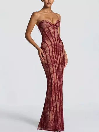 The Femme Fatale Lace Corset Gown