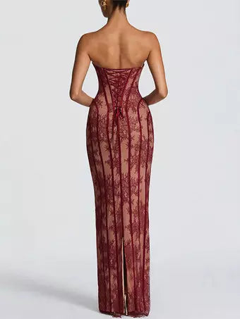 The Femme Fatale Lace Corset Gown