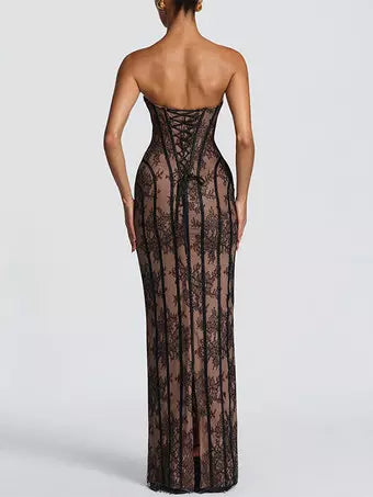 The Femme Fatale Lace Corset Gown