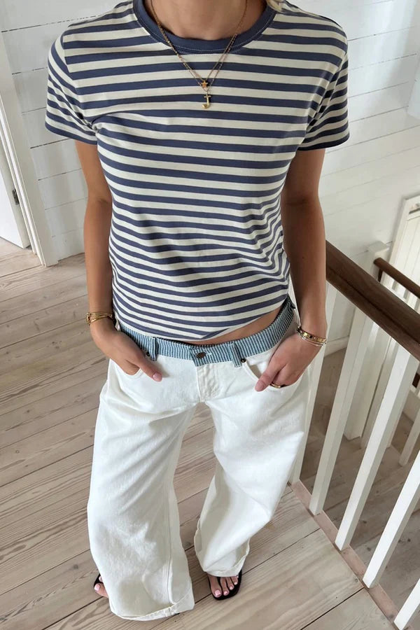 Double Waistband Baggy Jeans