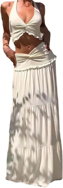 Twist Halter & Maxi Skirt Co-ord