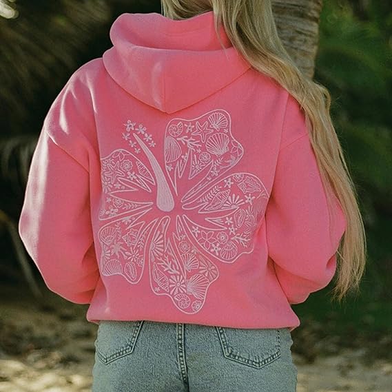 Sweat à capuche Rêve d'hibiscus