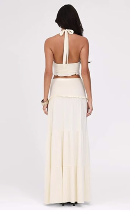 Twist Halter & Maxi Skirt Co-ord