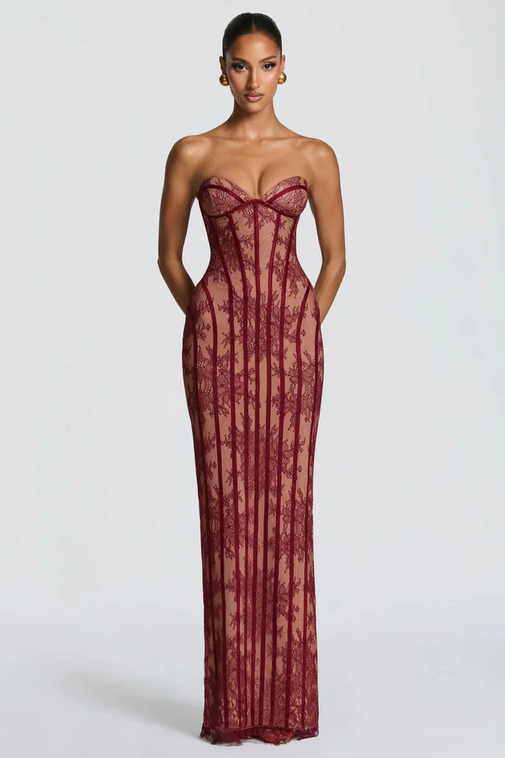 The Femme Fatale Lace Corset Gown