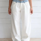 Double Waistband Baggy Jeans