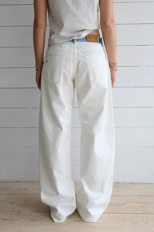 Jeans amples à double taille