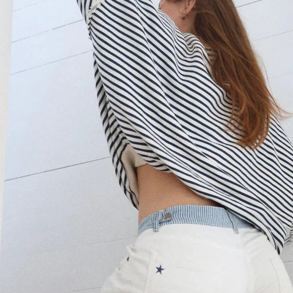 Jeans amples à double taille
