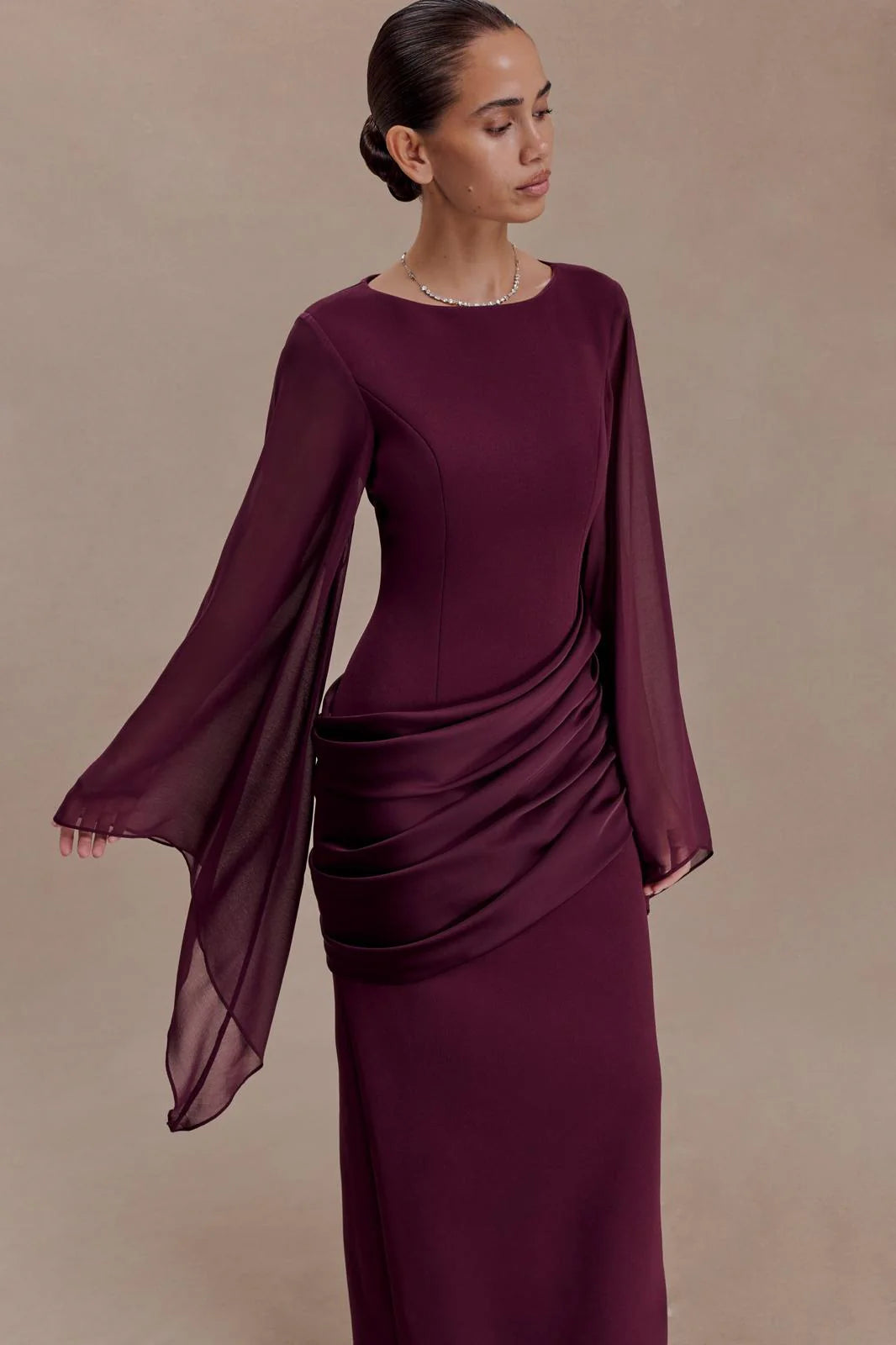 Aurélie Draped Evening Gown