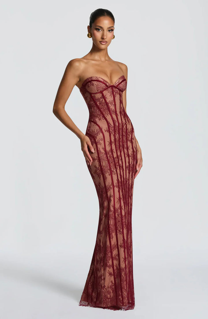 The Femme Fatale Lace Corset Gown