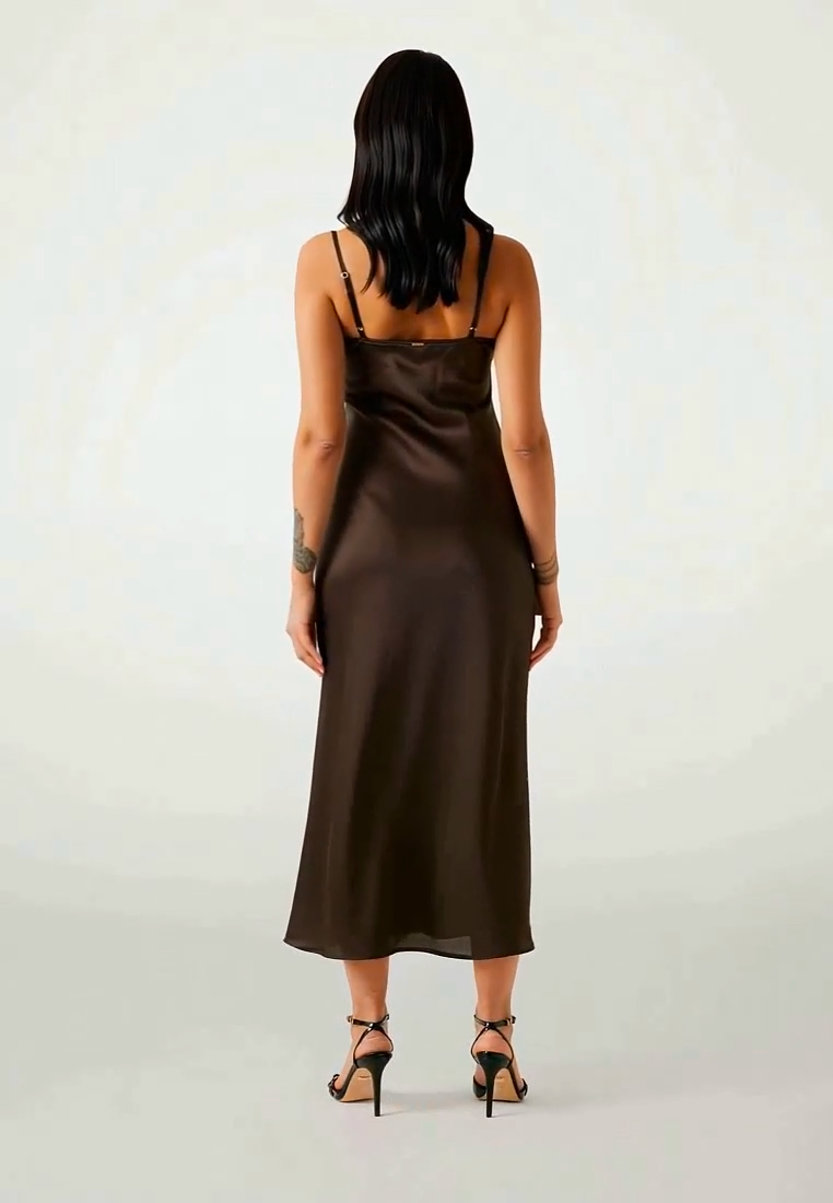Das Seiden-Midi-Kleid